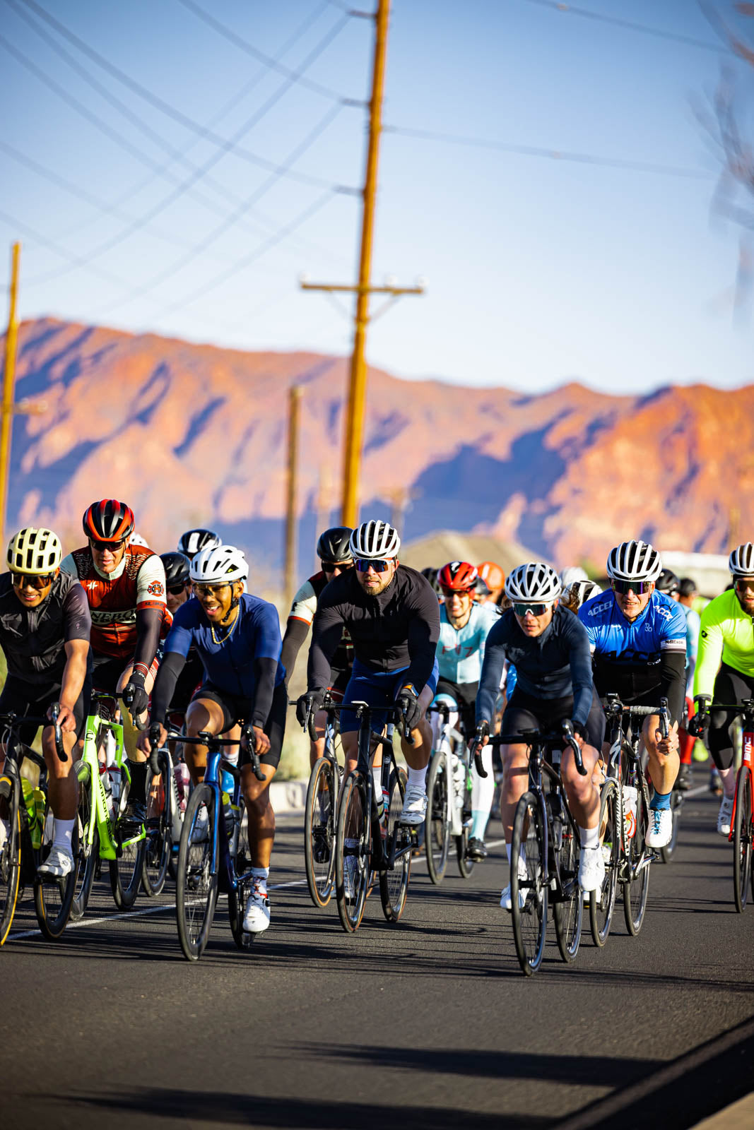 MYB Athletes during a cycling race in utah